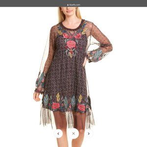 Johnny Was Biya Pili Mesh Dress -- Size Large--NWT
